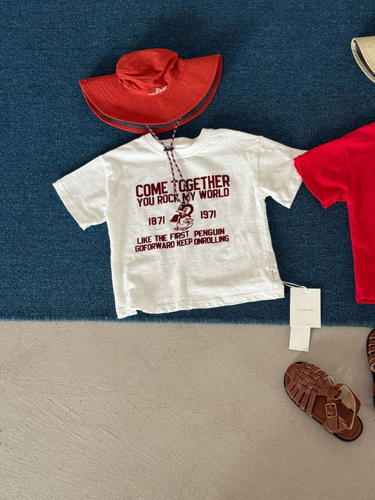 レターロゴ スラブコットン 半袖Tシャツ アメカジヴィンテージ【mh0013697】