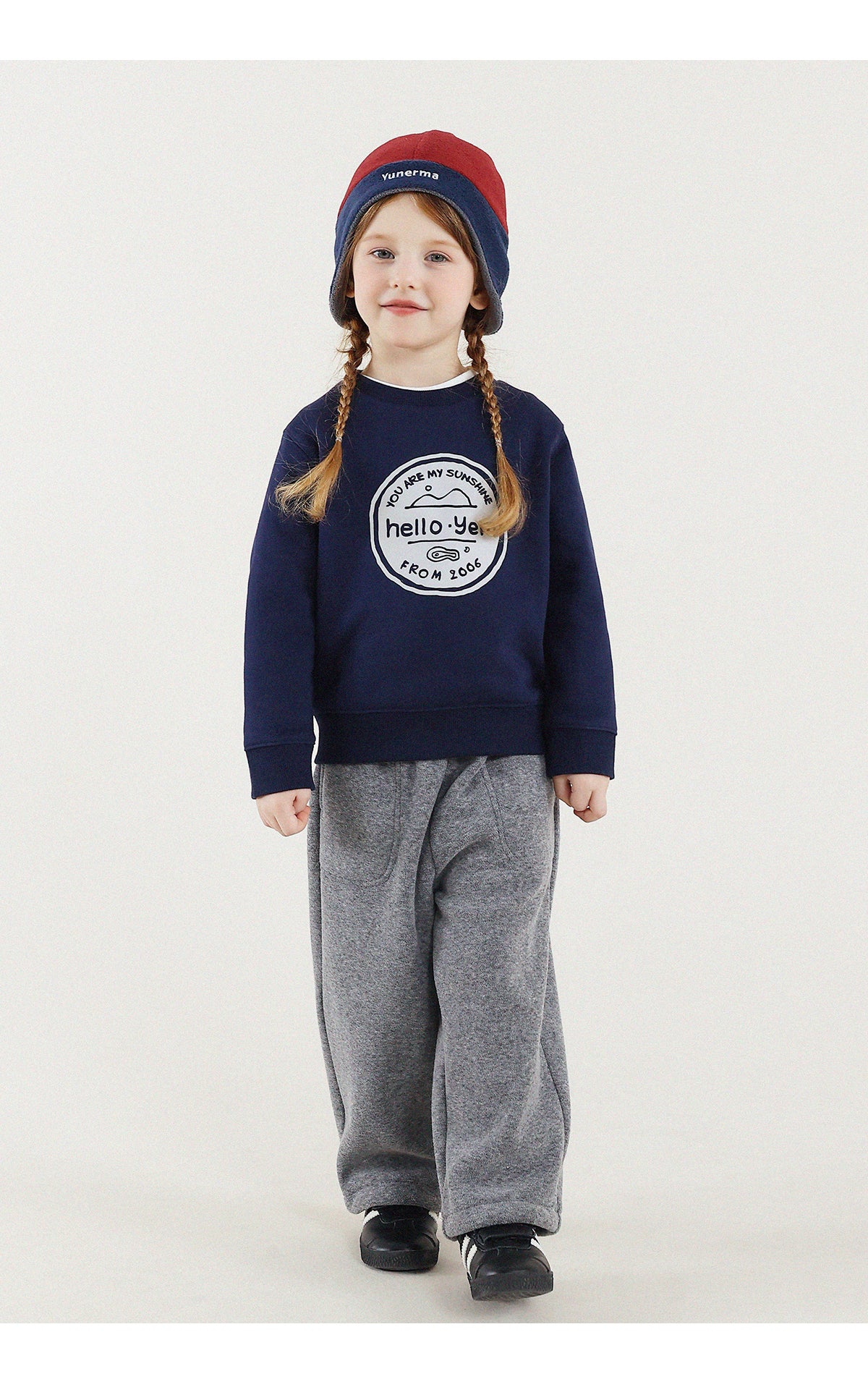 -長袖スウェットシャツ 裏起毛 プリント クルーネック 暖か【mh0011342】 - mamahalo shop - 長袖Tシャツ -  べビー服 - 子供服 - 男の子 - 女の子