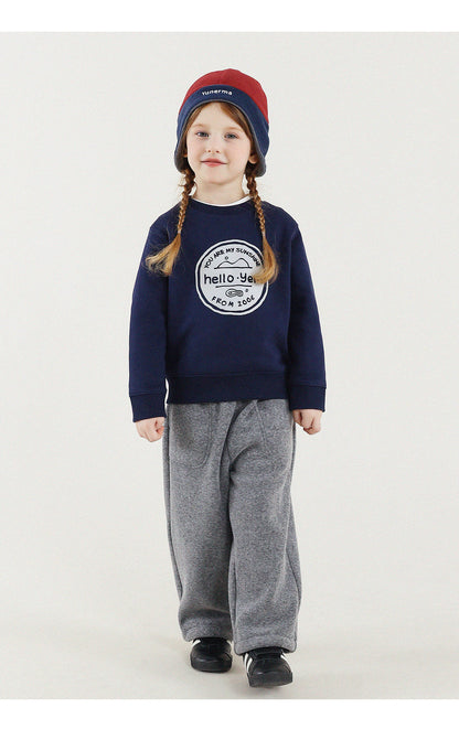 -長袖スウェットシャツ 裏起毛 プリント クルーネック 暖か【mh0011342】 - mamahalo shop - 長袖Tシャツ -  べビー服 - 子供服 - 男の子 - 女の子