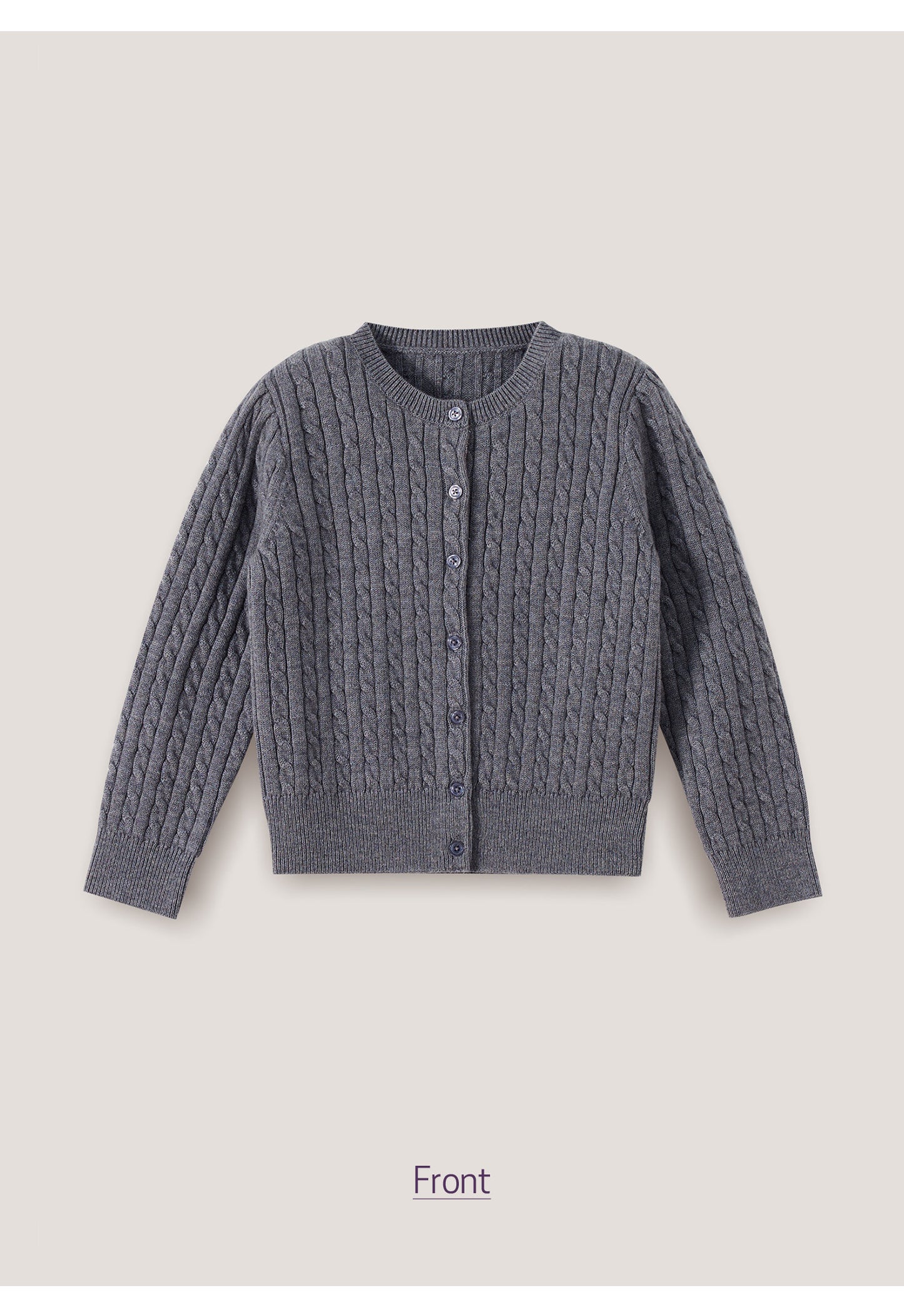 Kids Juniors Cable Knit Cardigan [mh0013973]