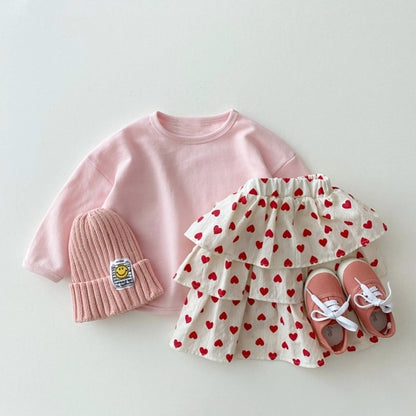 ベビートップス 長袖Tシャツ シンプルベーシック パステルカラー 4カラー