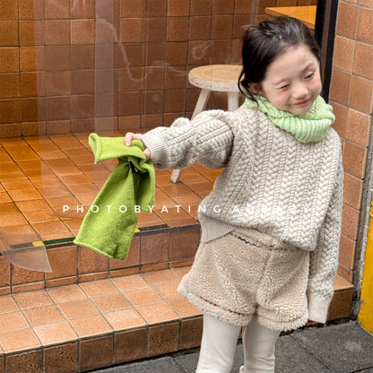 ケーブル編みクルーネックセーター【mh0010906】