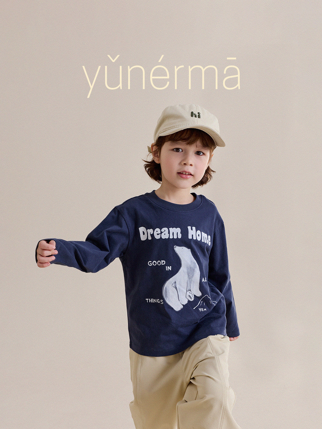 Camiseta de manga larga con estampado animal para niños/as [mh0014246]