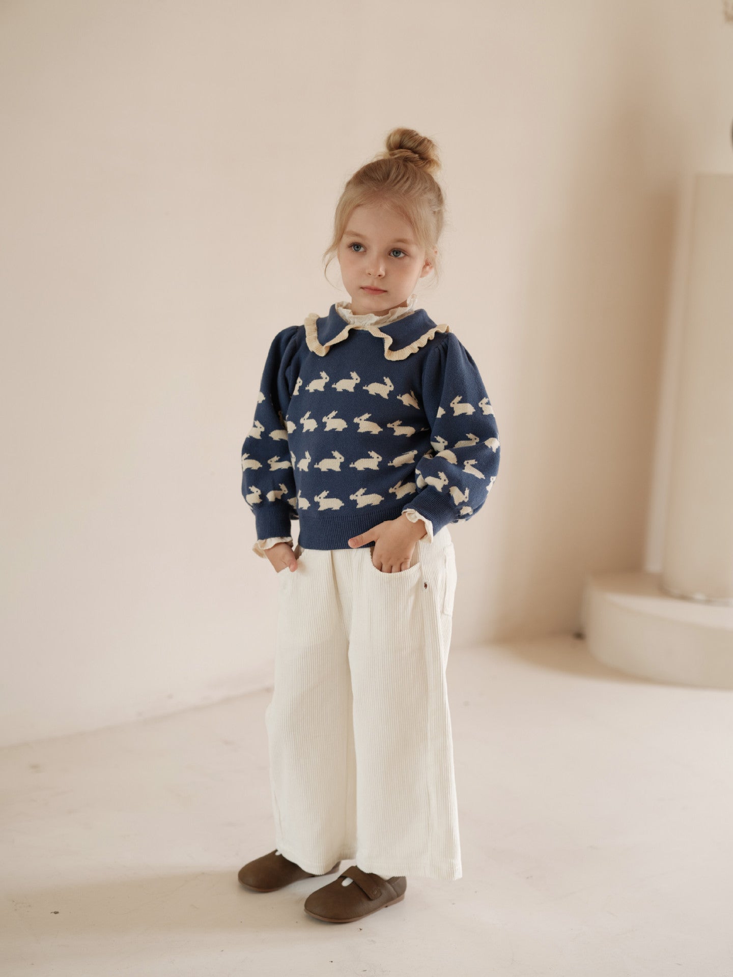 ワイドパンツ コーデュロイ ニュアンスカラー キッズ ボトムス【mh0011570】