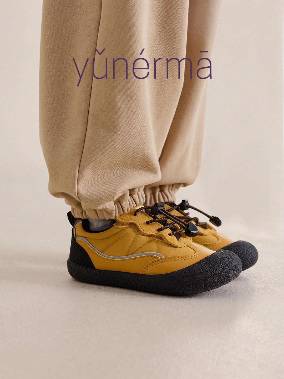 Zapatillas de lona infantiles con diseño de empalme estilo trekking sin cordones 【mh0014237】