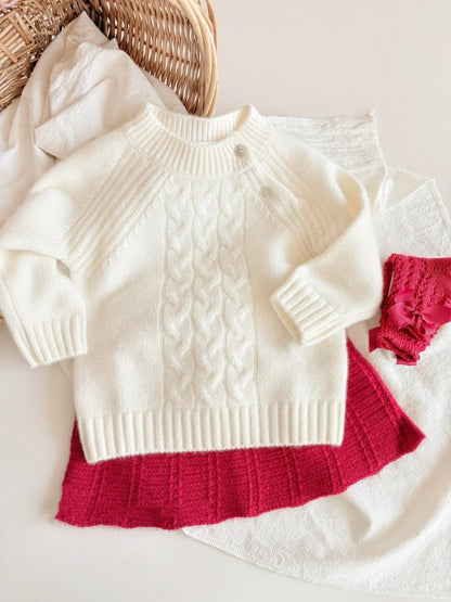 ケーブルニット セーター ニュアンスカラー キッズ トップス【mh0011564】