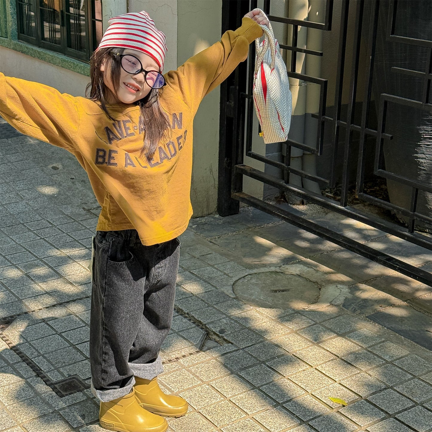 -キャラクタープリントポケットデニムパンツ ワイドパンツ【mh0010808】 - mamahalo shop - デニムパンツ -  べビー服 - 子供服 - 男の子 - 女の子