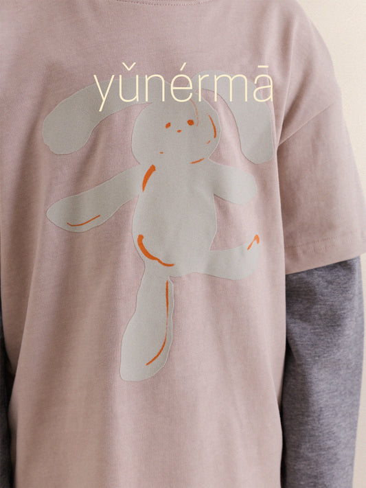 Camiseta de manga larga con estampado de efecto doble para niños [mh0013972]