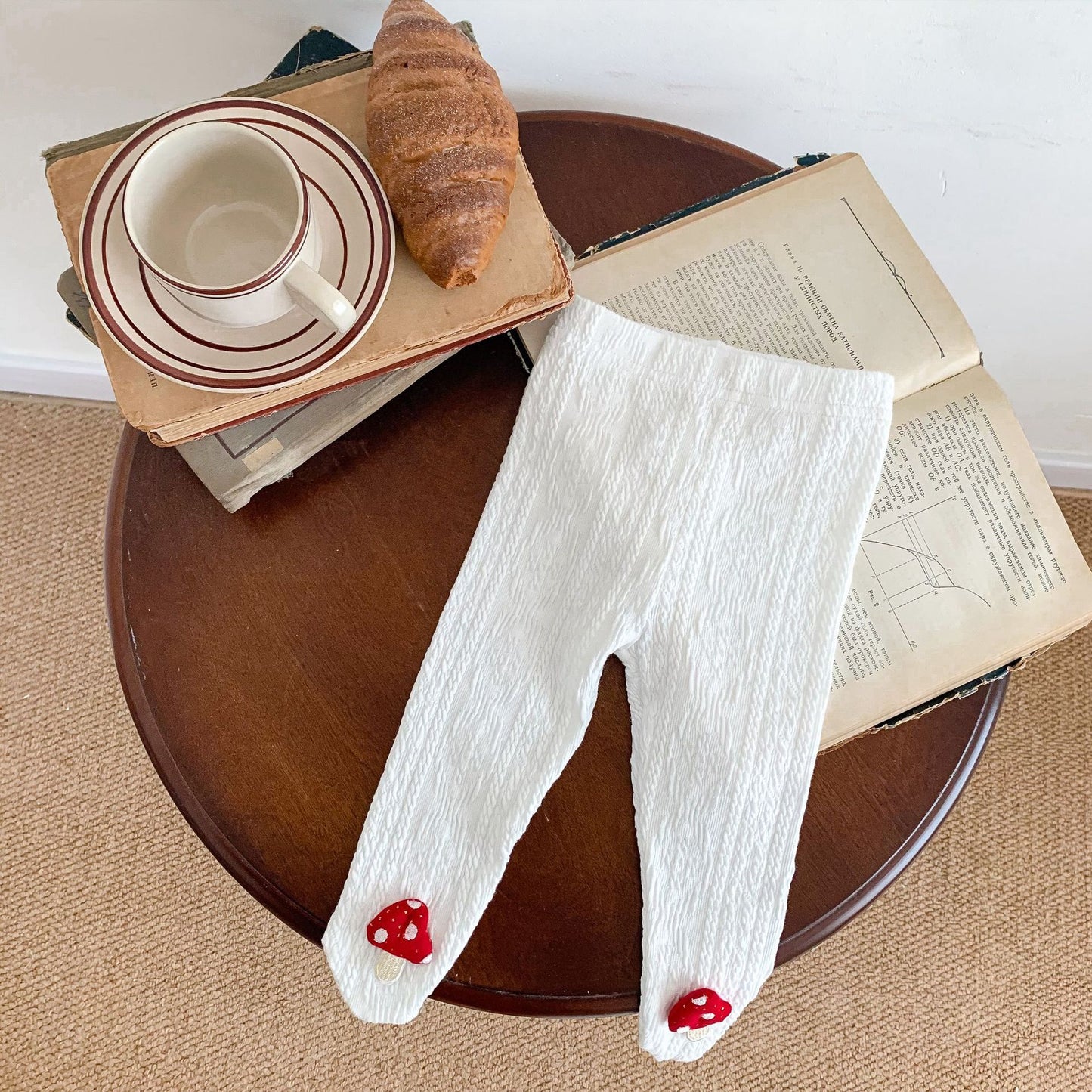 Mushroom Cable Knit Leggings きのこ ケーブル ニット レギンス パンツ【mh0000358】
