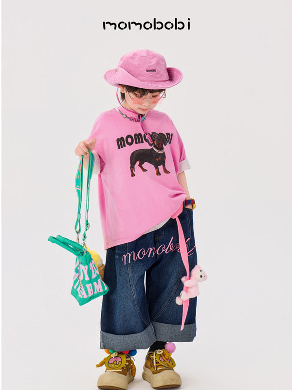 Graphic Dog Tee アニマルプリント 半袖Tシャツ【mh0012993】