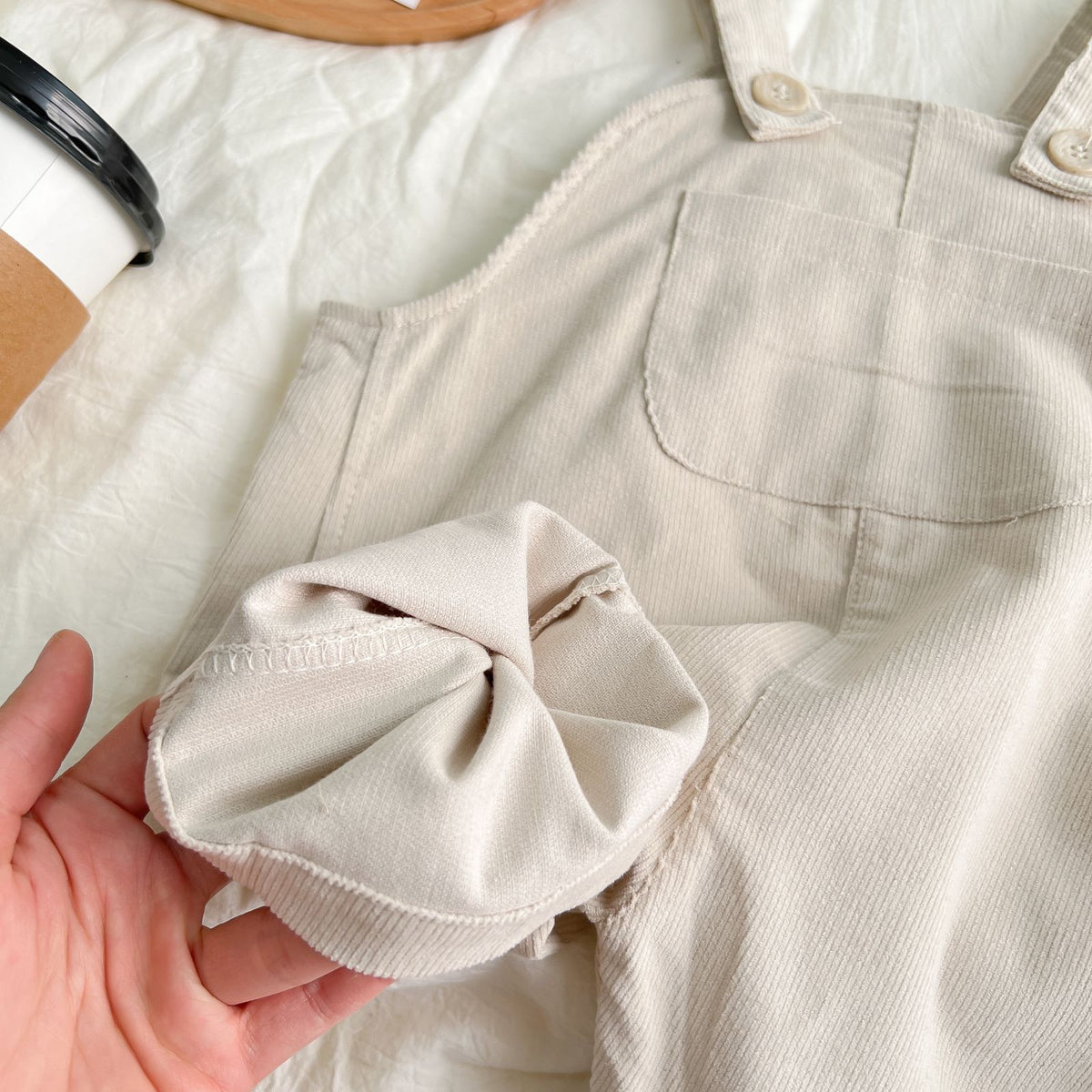 Baby Corduroy Check Pocket Overalls [mh0000591]