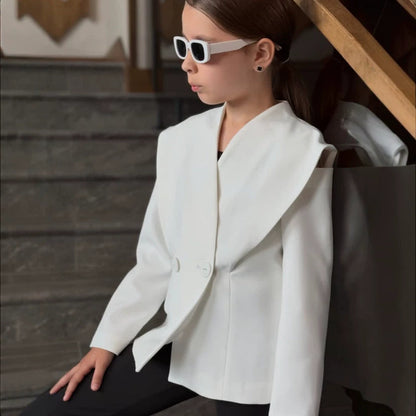 Kids' Asymmetric Color Tailored Jacket [mh0014726]