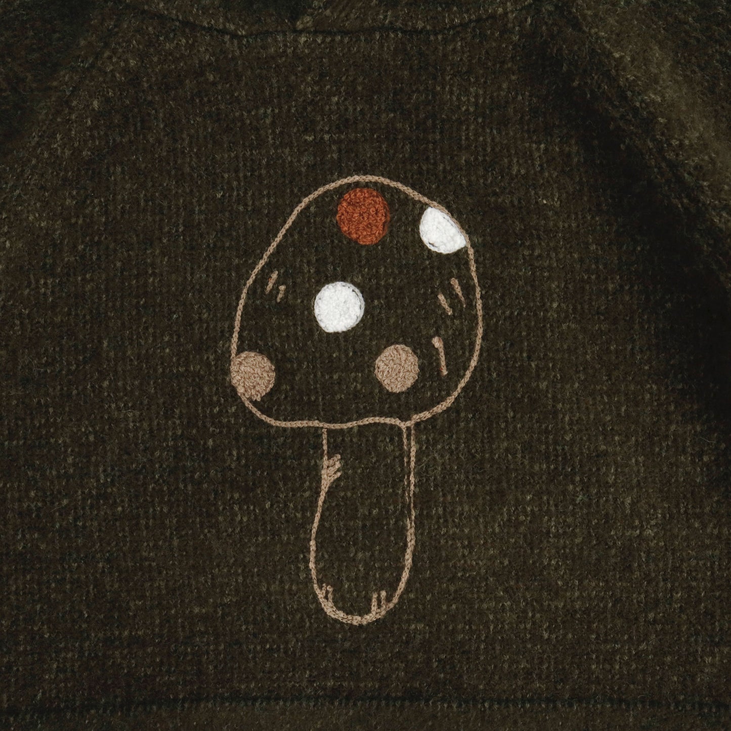 ニットフーディ きのこ フード付き パーカー プルオーバー【mh0011780】