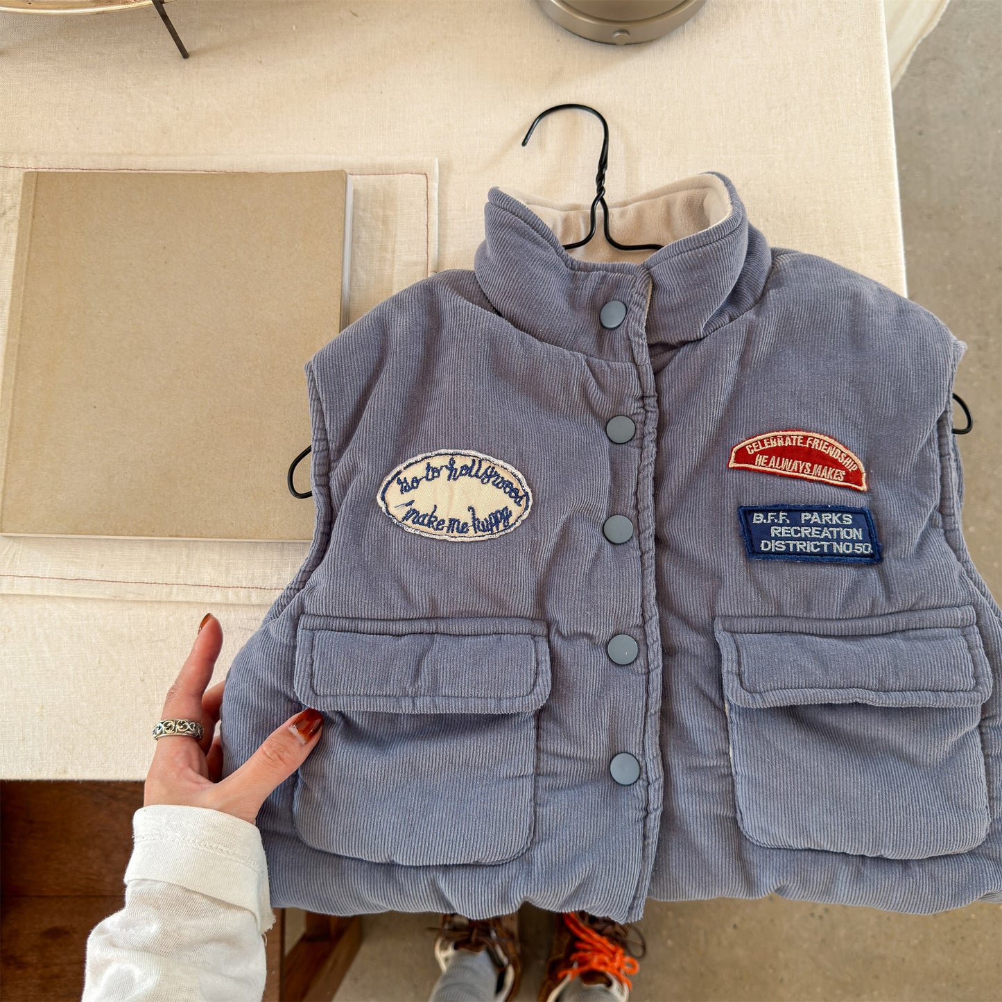 中綿ベスト 裏フリース フィッシャーマンベスト アウター【mh0011905】