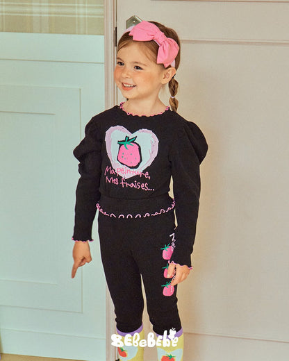 -いちごプリント長袖トップス/フリルレギンス/フリルワンピース/ノースリーブプリーツワンピース【mh0010988】 - mamahalo shop - ノースリーブワンピース -  べビー服 - 子供服 - 男の子 - 女の子