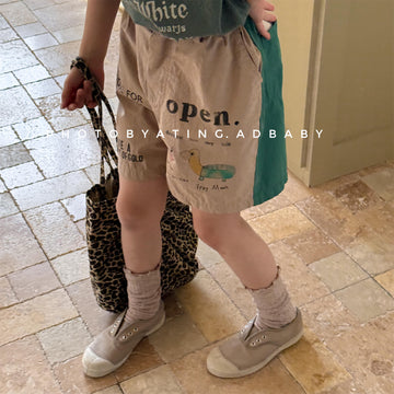 Graphic Letter Print Shorts プリント ショートパンツ【mh0013220】