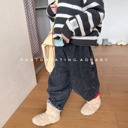 Pantalones vaqueros holgados de pierna cónica para niños【mh0014537】