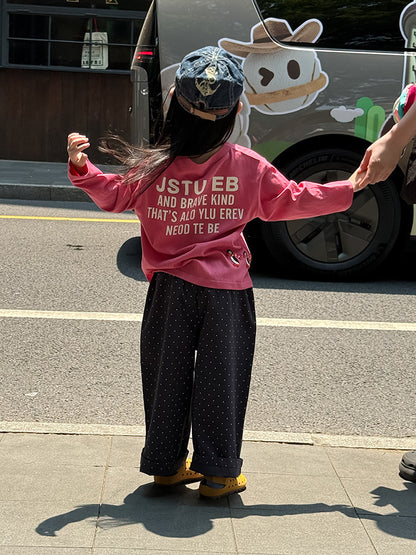 -ペンギン柄プリントTシャツ ロゴ入り長袖トップス【mh0011055】 - mamahalo shop - 長袖Tシャツ -  べビー服 - 子供服 - 男の子 - 女の子