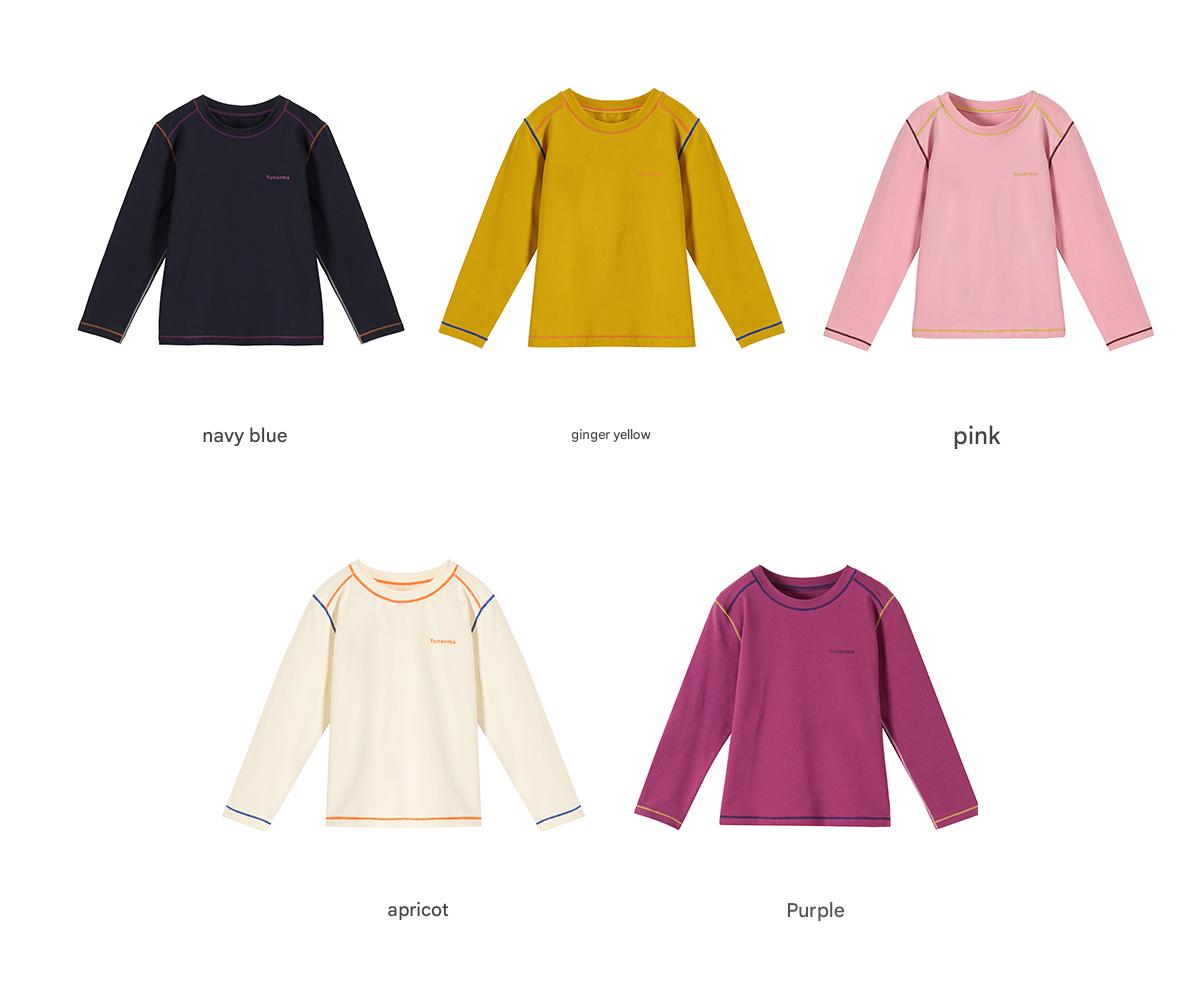 -切り替えステッチ長袖Tシャツ【mh0011300】 - mamahalo shop - 長袖Tシャツ -  べビー服 - 子供服 - 男の子 - 女の子