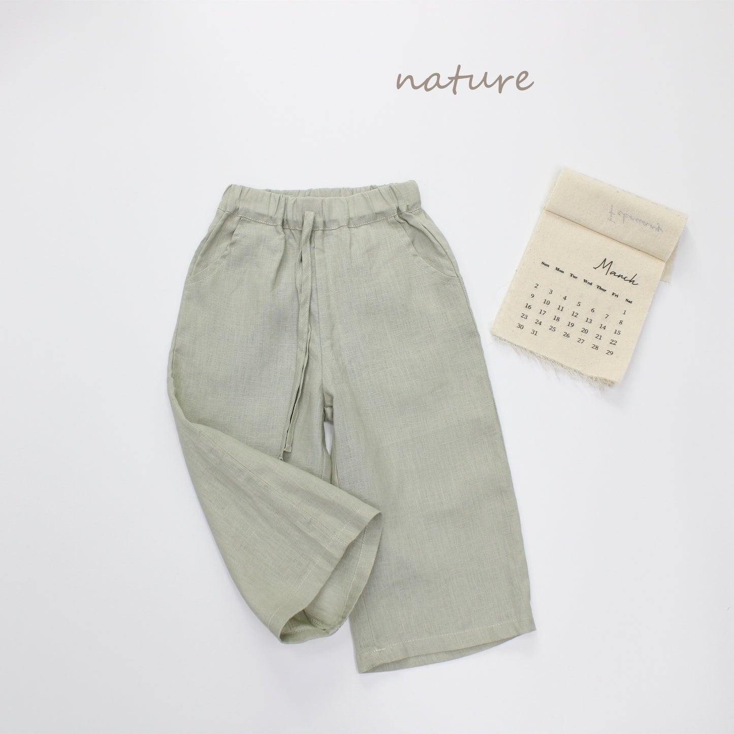 Linen Minimalist Trousers リネン ロングパンツ【mh0013629】