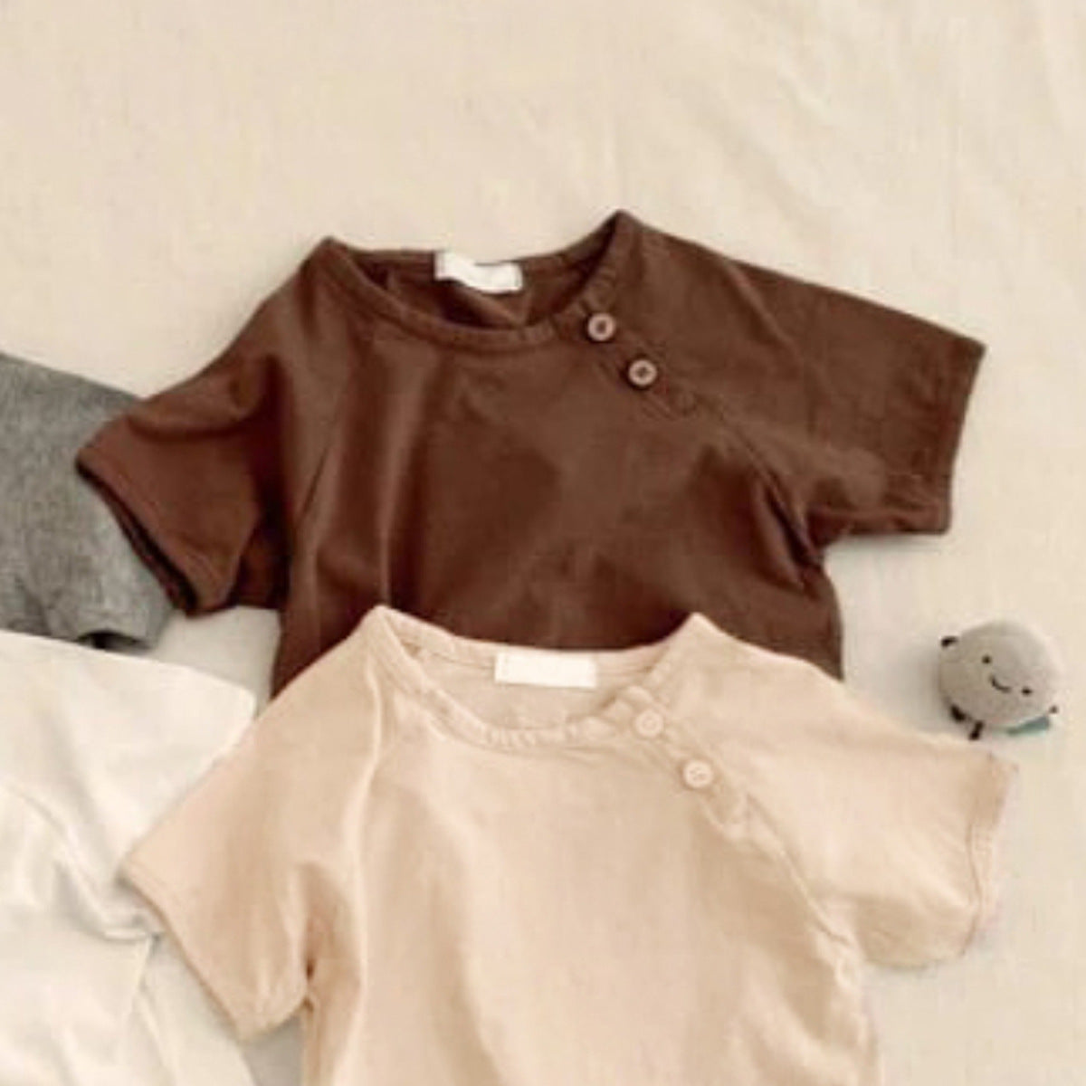 Solid Cotton Short Sleeve Tee プレーン 半袖Tシャツ【mh0013506】