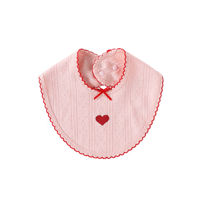 長袖ロンパース コットン フリル 刺繍 リブ カバーオール【mh0011699】