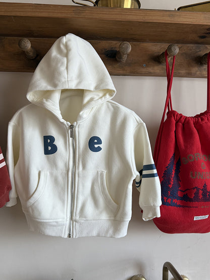 -ロゴ入りジップアップフーディパーカー フード付き長袖スウェット【mh0011051】 - mamahalo shop - カーディガン・パーカー -  べビー服 - 子供服 - 男の子 - 女の子