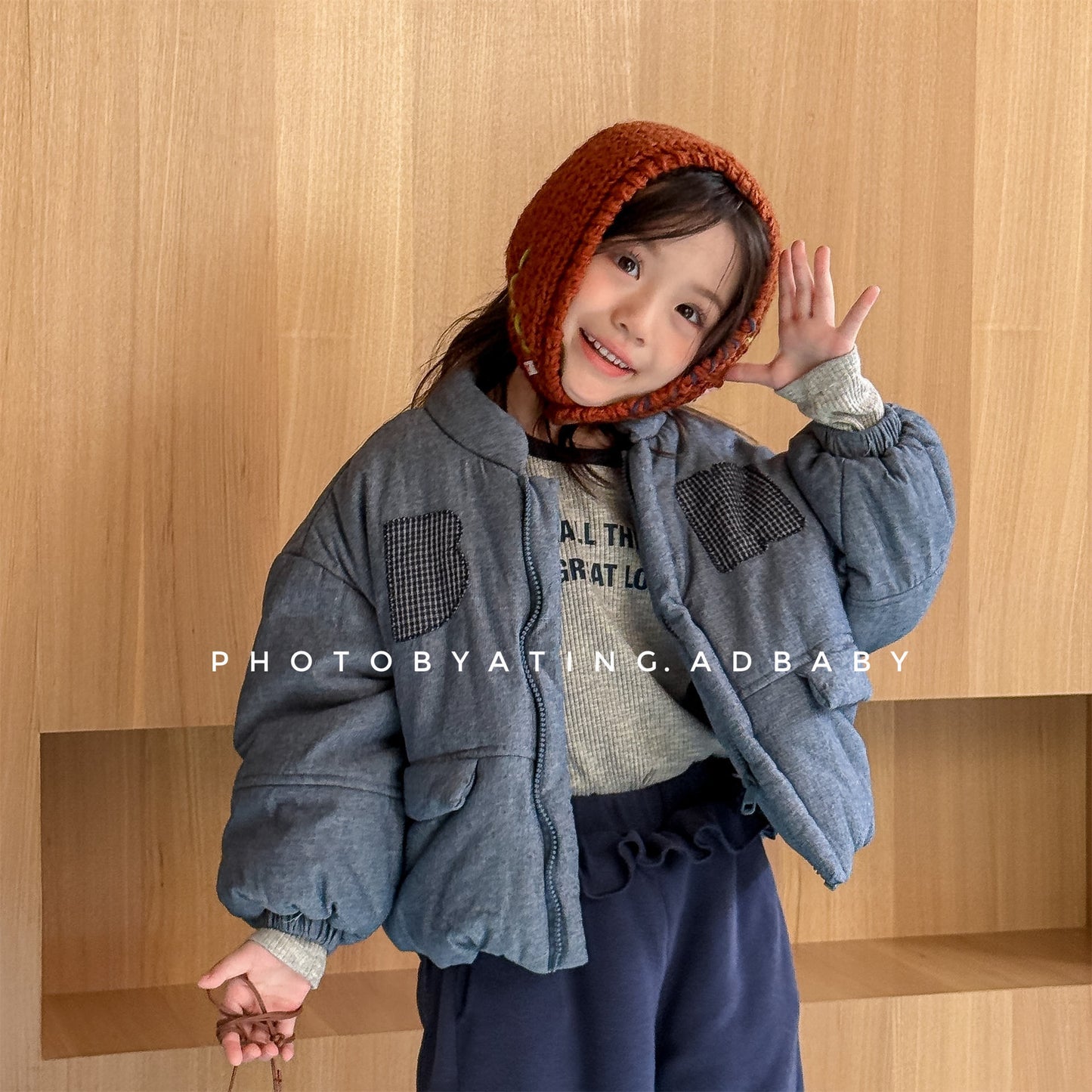 パッチワークブルゾン 中綿ジャケット コート【mh0011918】