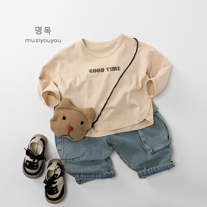 -ルーズデニムカーゴハーフパンツ【mh0010860】 - mamahalo shop - デニムパンツ -  べビー服 - 子供服 - 男の子 - 女の子