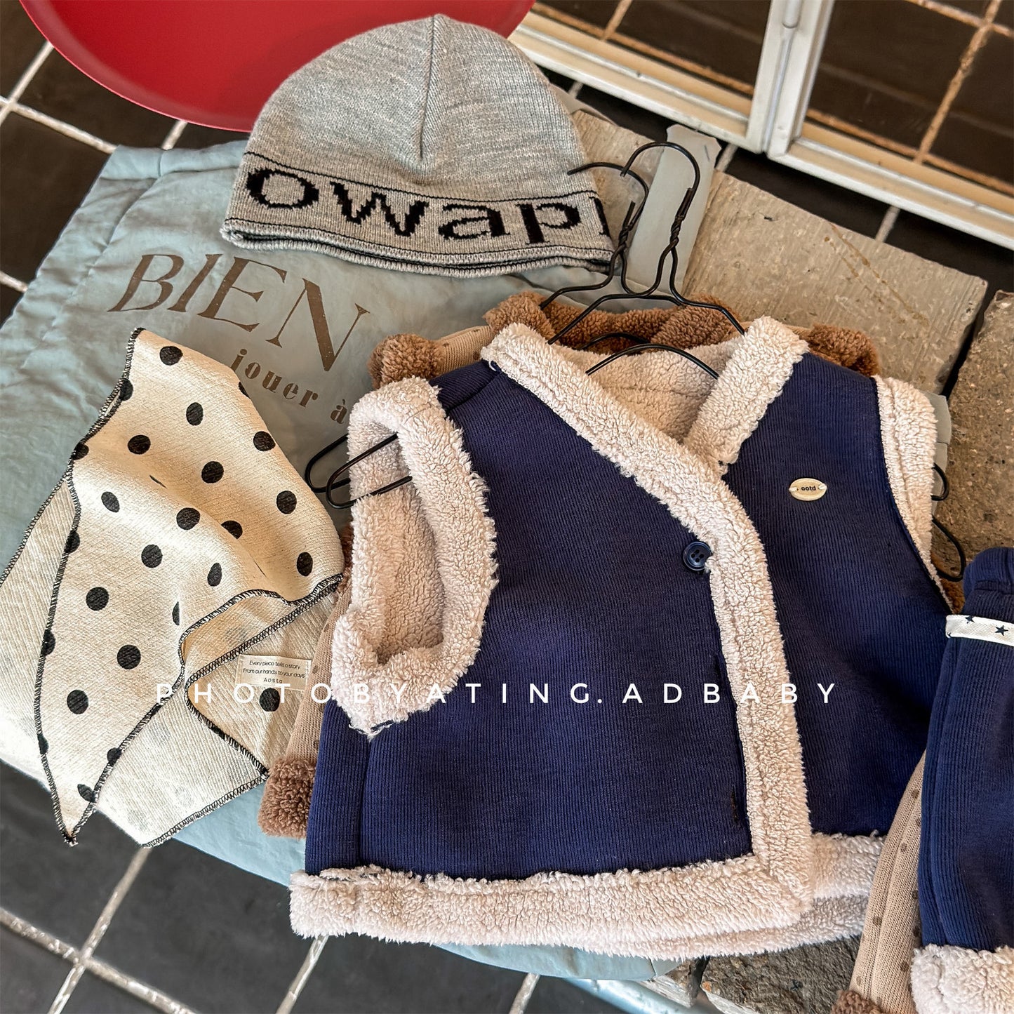 裏ボアセットアップ 2点セット ベスト+ショートパンツ【mh0011906】