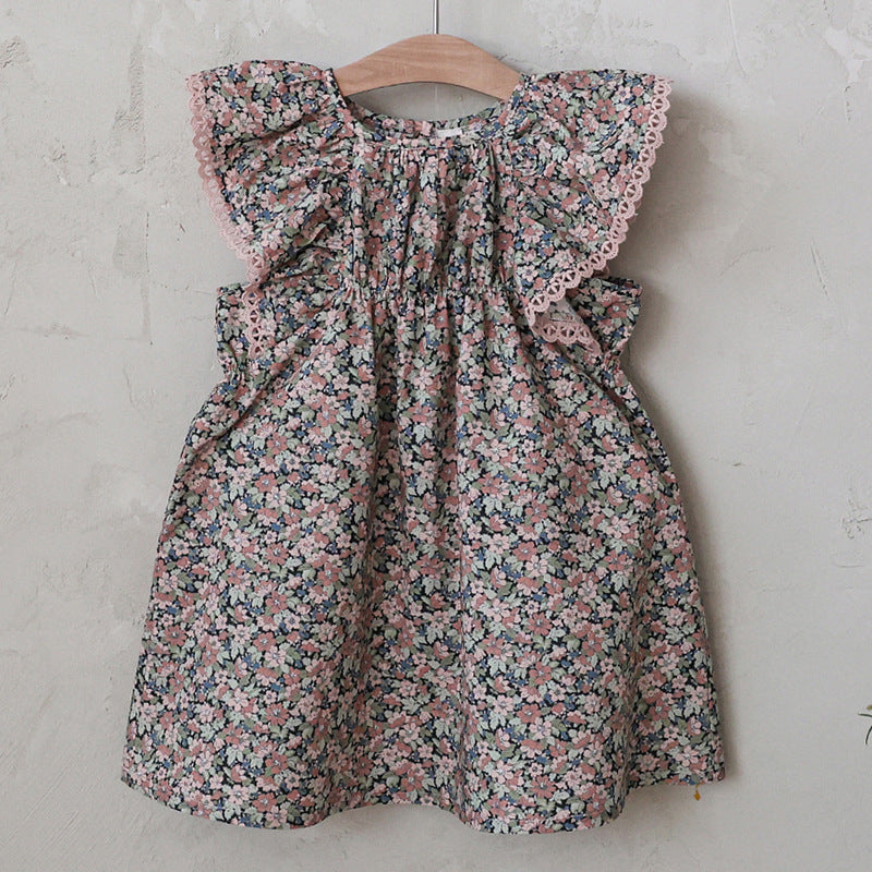 Floral Butterfly Dress 花柄 バタフライスリーブワンピース【mh0012983】
