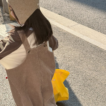 -コーデュロイオーバーオール サロペット ワイドパンツ【mh0010811】 - mamahalo shop - オーバーオール -  べビー服 - 子供服 - 男の子 - 女の子