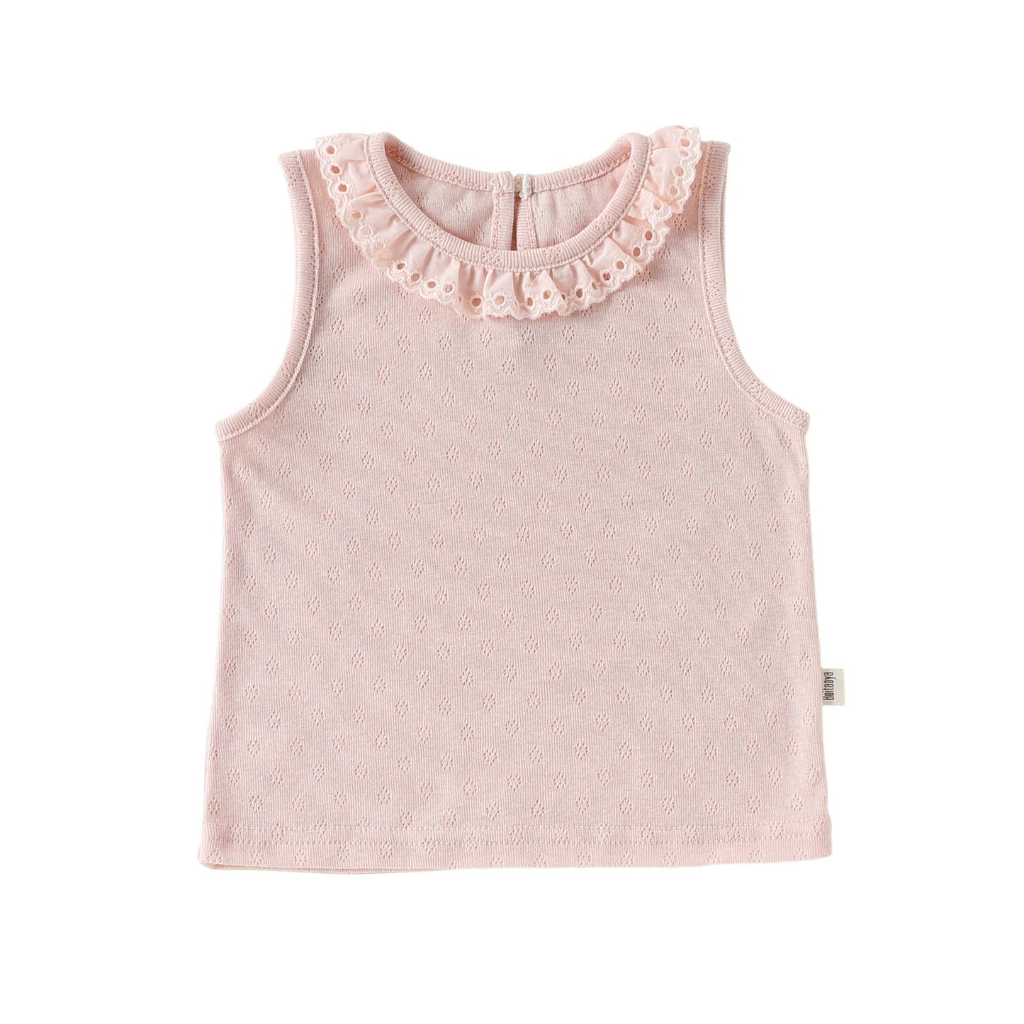 Eyelet Lace Sleeveless Tee ラッフルレース ノースリーブTシャツ【mh0013043】