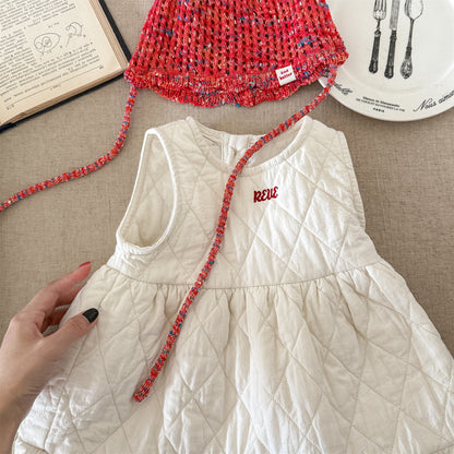 キルティングノースリーブワンピース【mh0010907】