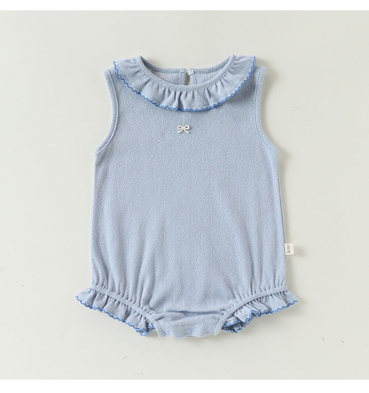 Sleeveless Ruffle Collar Romper メロウ ノースリーブロンパース【mh0013503】