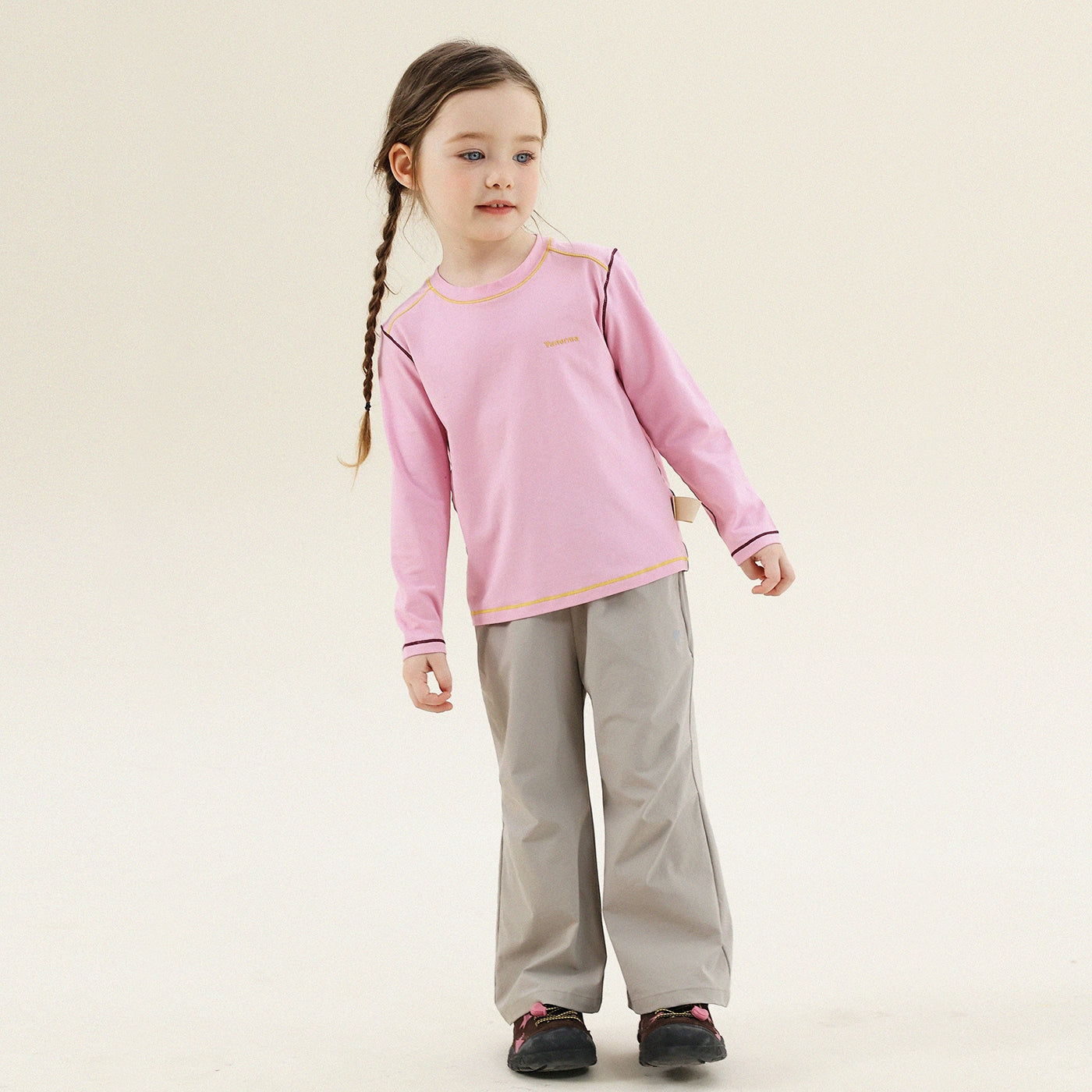 -切り替えステッチ長袖Tシャツ【mh0011300】 - mamahalo shop - 長袖Tシャツ -  べビー服 - 子供服 - 男の子 - 女の子