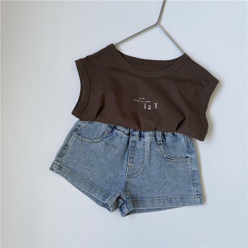 Minimalist Number Print Tank Top ナンバープリント ノースリーブトップス【mh0013644】