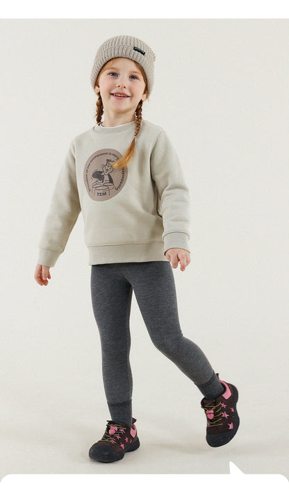 -長袖スウェットシャツ 裏起毛 プリント クルーネック 暖か【mh0011342】 - mamahalo shop - 長袖Tシャツ -  べビー服 - 子供服 - 男の子 - 女の子