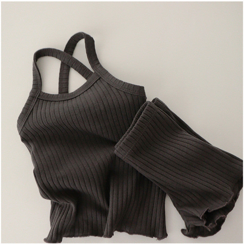 ベビー キッズ セットアップ バッククロス キャミソール フリル パンツ【mh0000780】