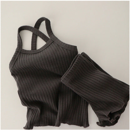 ベビー キッズ セットアップ バッククロス キャミソール フリル パンツ【mh0000780】