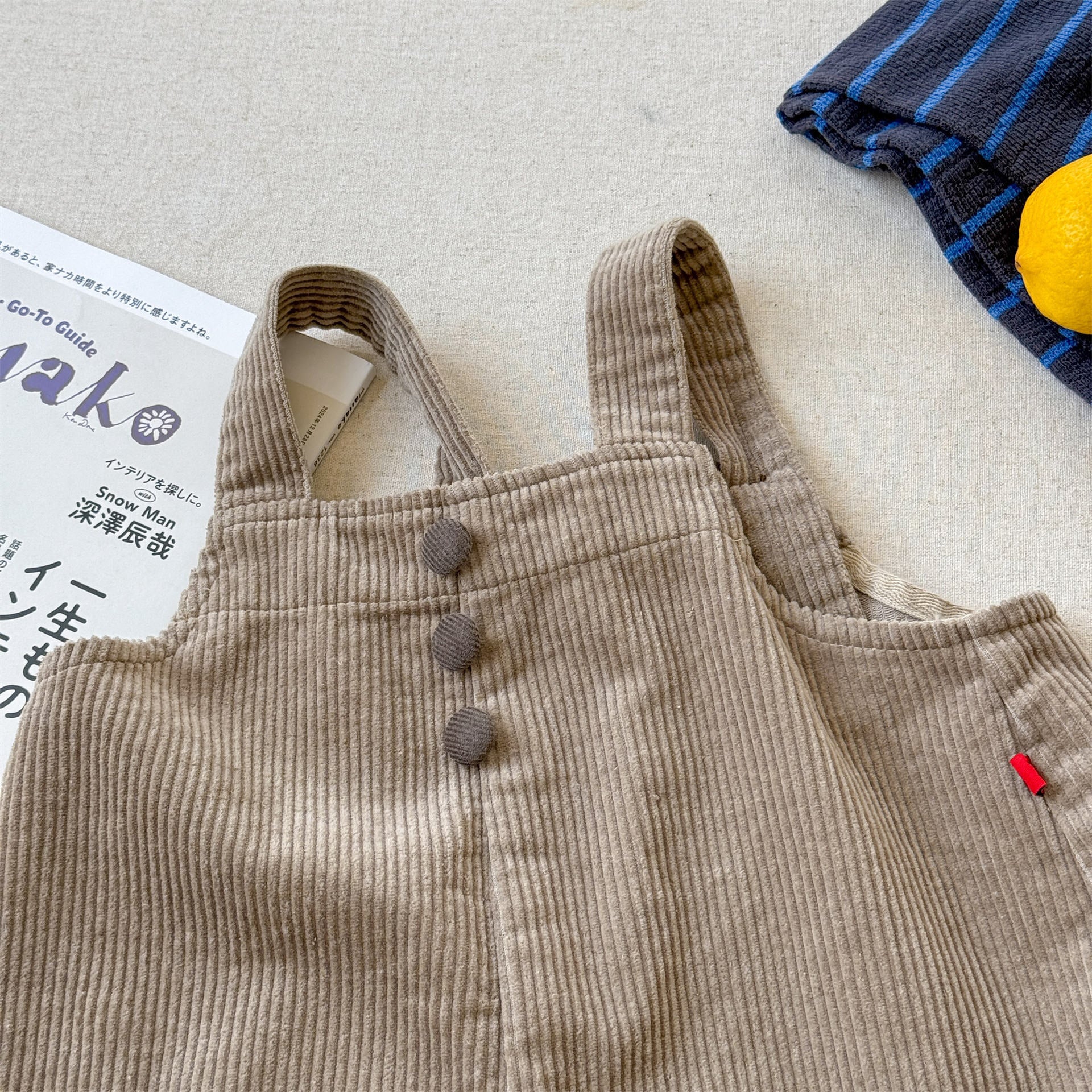 -コーデュロイオーバーオール サロペット ワイドパンツ【mh0010811】 - mamahalo shop - オーバーオール -  べビー服 - 子供服 - 男の子 - 女の子