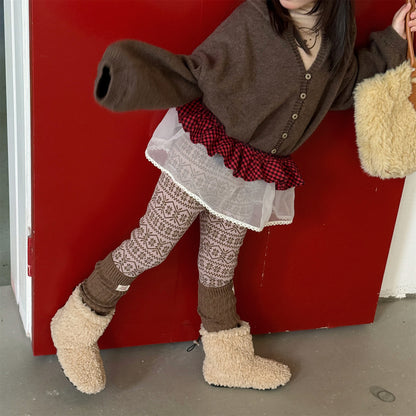 裏起毛レギンスパンツ トライバル ネイティブ柄 レギパン【mh0011911】