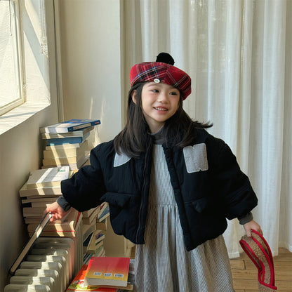 パッチワークブルゾン 中綿ジャケット コート【mh0011918】