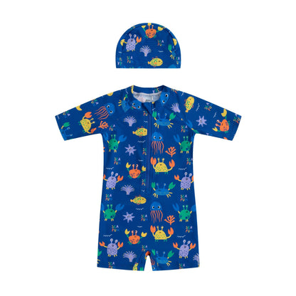 UPF50+ Printed Short Sleeve One-piece Swimsuit [mh0012587]