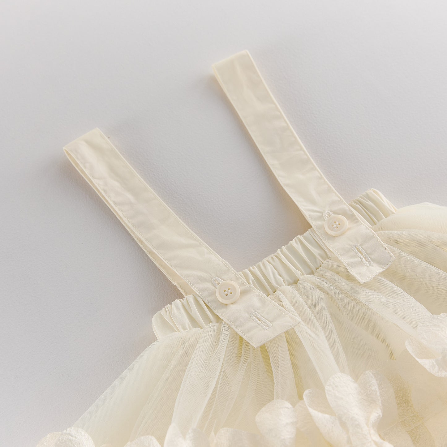 Baby Frill Sleeve Short Sleeve T-Shirt Tulle Suspender Bloomer Romper [mh0013847]