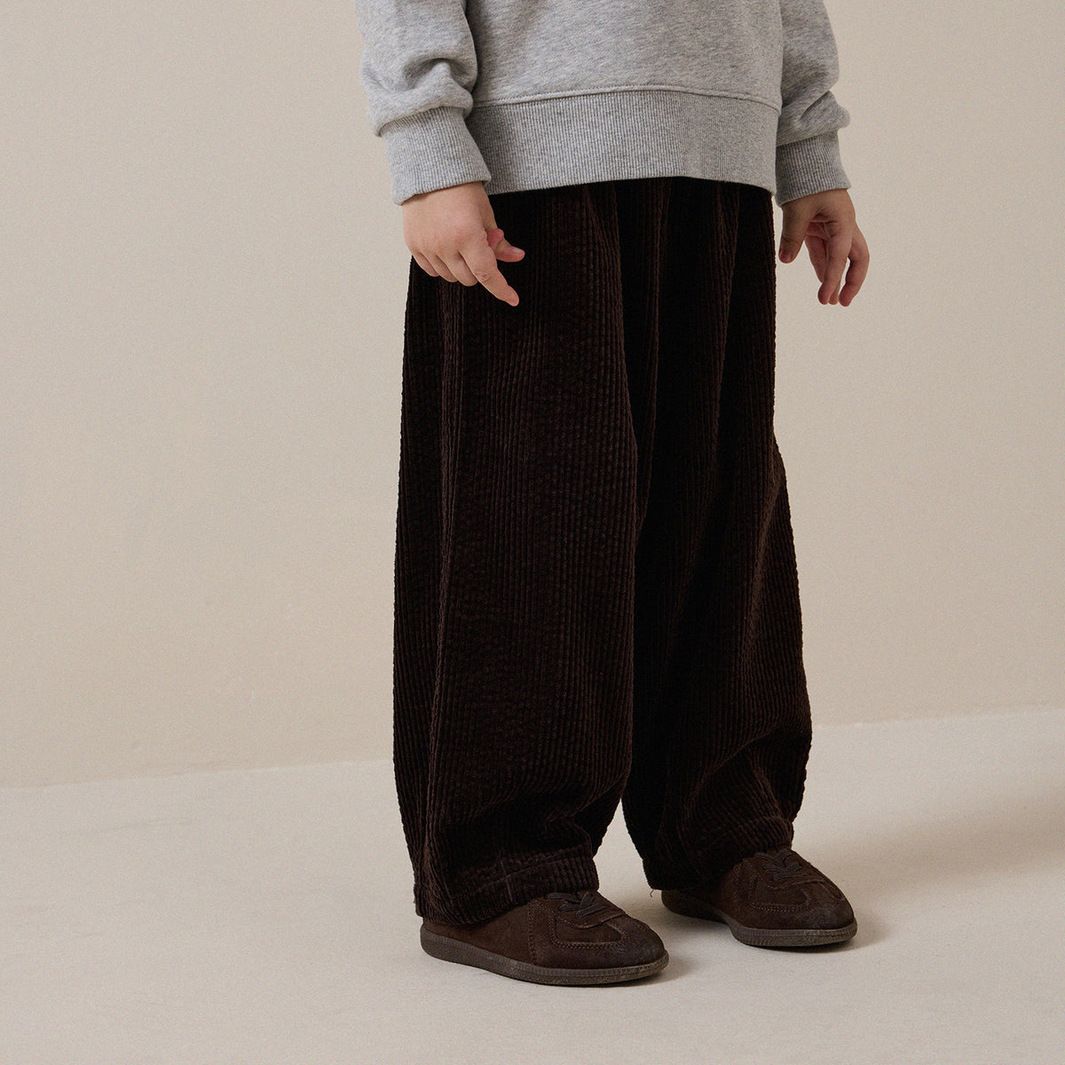 キッズ ジュニア コーデュロイ テーパード ロングパンツ【mh0014256】