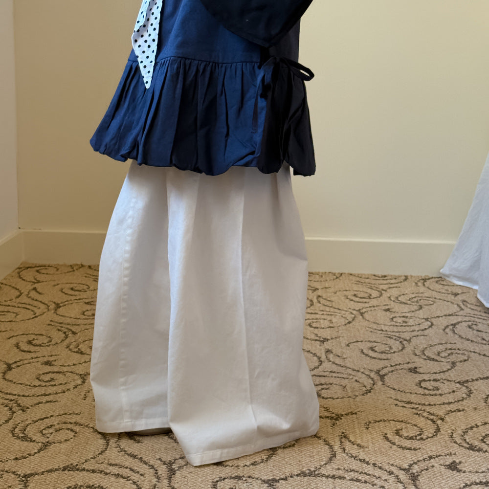 -無地ストレートワイドパンツ ゆったりカジュアルロングパンツ【mh0010777】 - mamahalo shop - ロングパンツ・スウェットパンツ -  べビー服 - 子供服 - 男の子 - 女の子