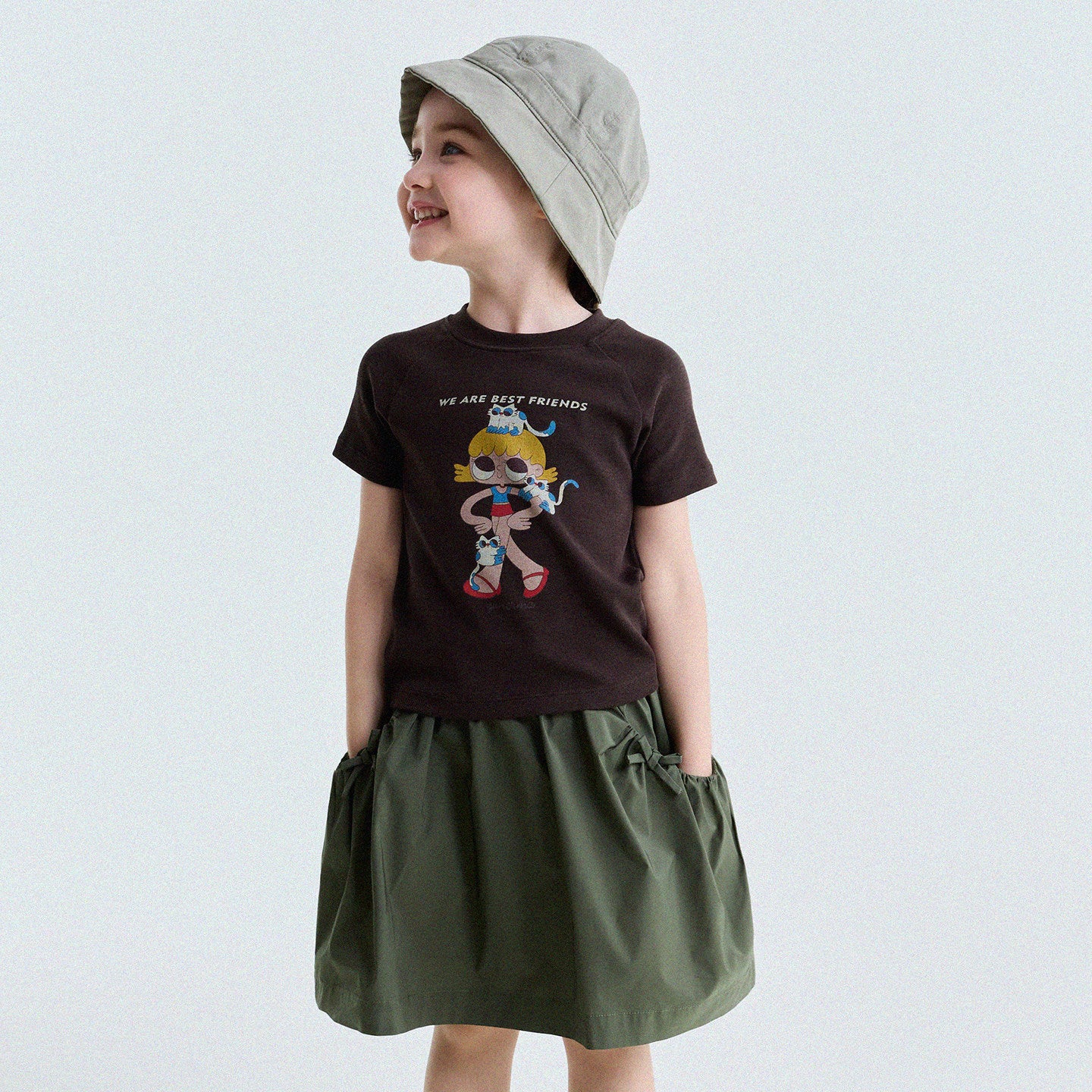 Graphic Print Cotton Raglan T-Shirt キャラクタープリント ラグランTシャツ【mh0013170】