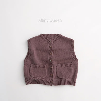 Cotton Knit Button Vest コットン ニット ベスト【mh0012509】