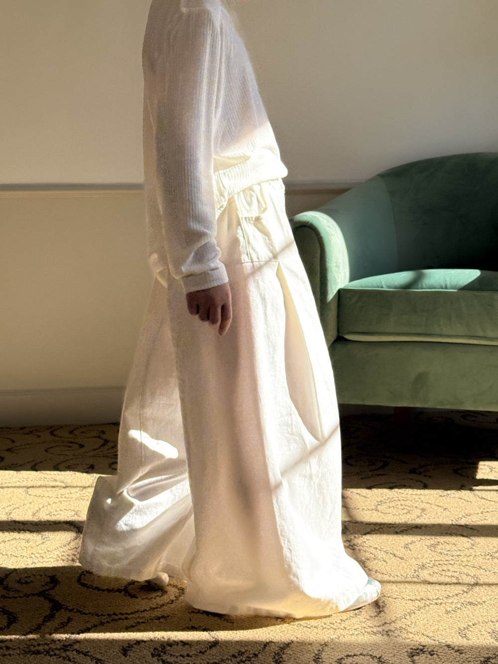 -無地ストレートワイドパンツ ゆったりカジュアルロングパンツ【mh0010777】 - mamahalo shop - ロングパンツ・スウェットパンツ -  べビー服 - 子供服 - 男の子 - 女の子